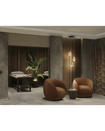 CORINA- LAMPARA 3L NEGRO-COBRE